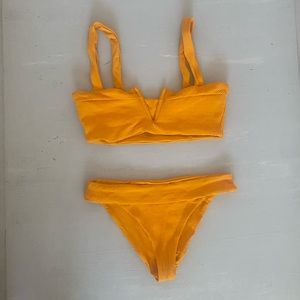 L* space ribbed lee lee bikini, mandarin